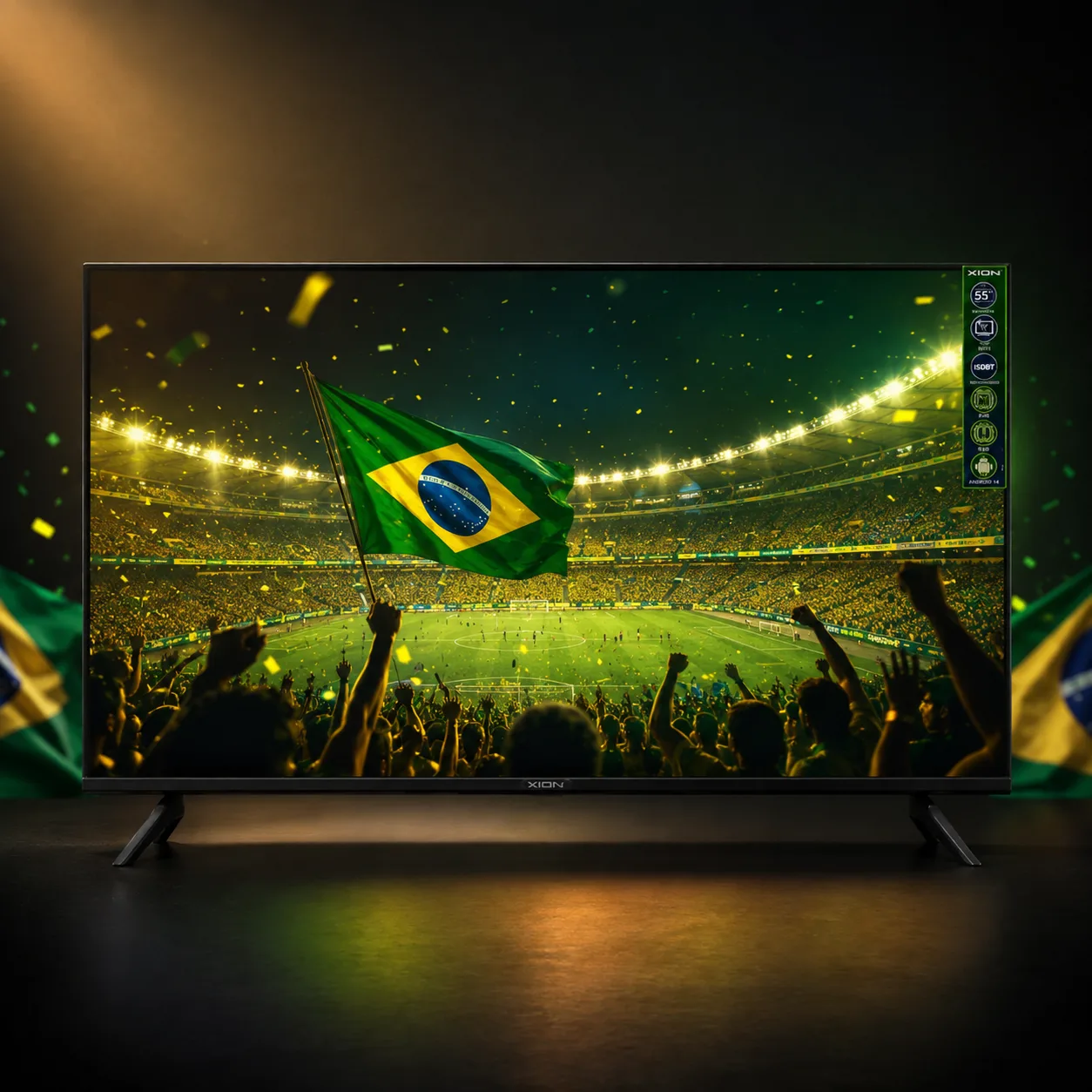 Smart TV XION 55" XI-LED55-4K 4K Ultra HD LED Android ISDBT