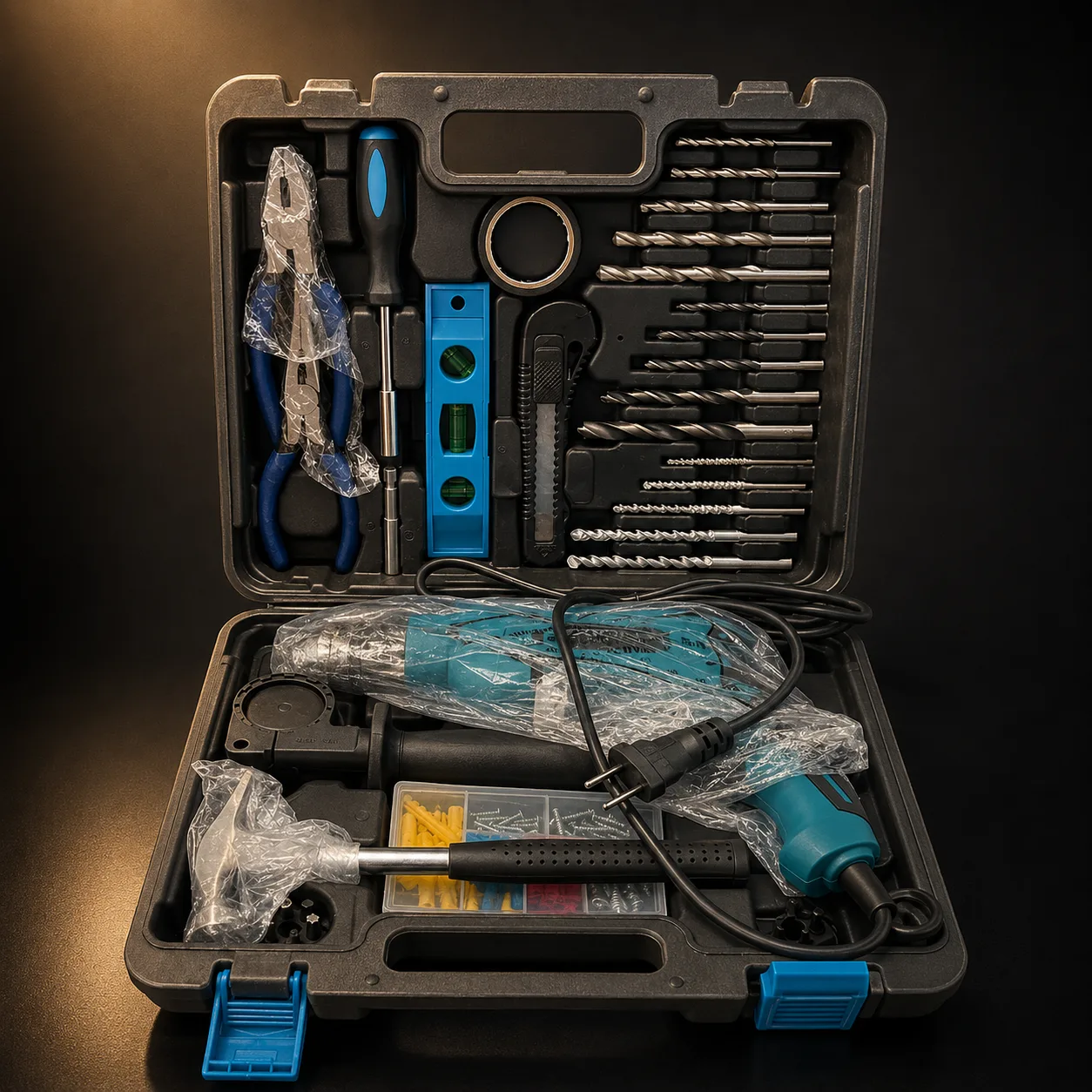 Kit Furadeira Xion 650W com 95 Acessórios